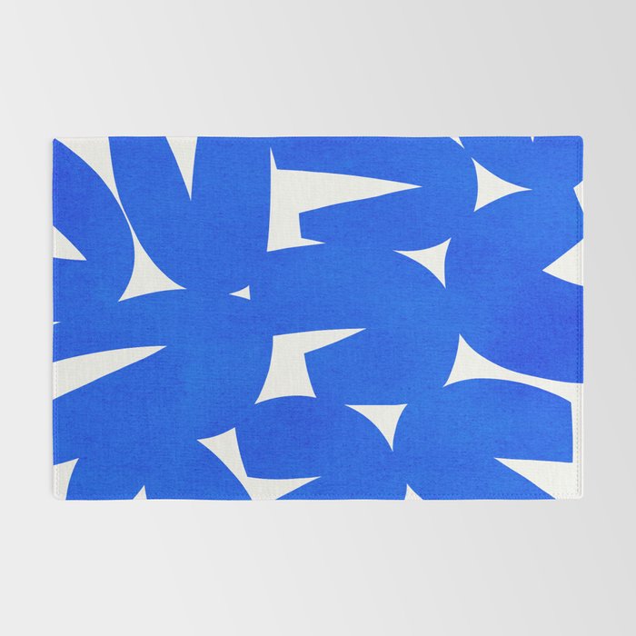 Blue abstract shapes N01 Rug Gallery Image 2