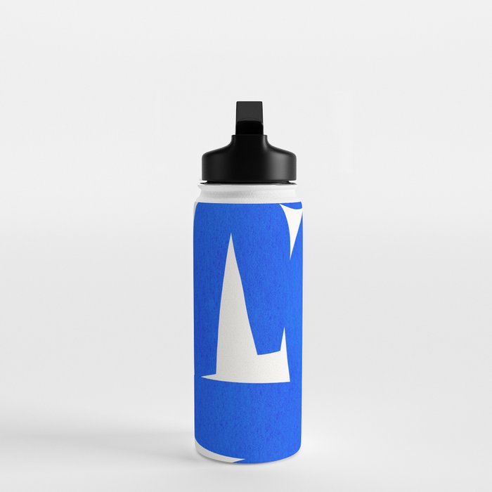 Blue abstract shapes N01 Water Bottle Gallery Image 3