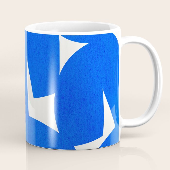 Blue abstract shapes N01 Coffee Mug Gallery Image 1