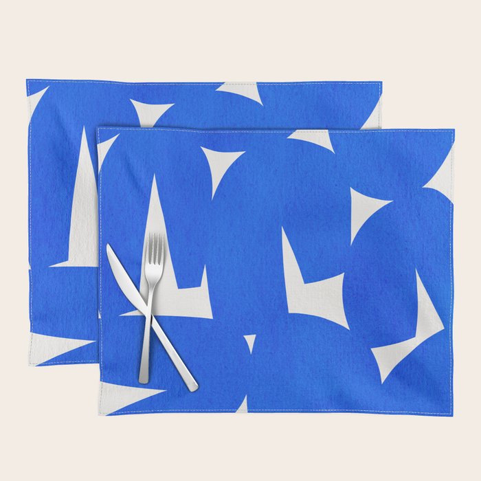 Blue abstract shapes N01 Placemat Gallery Image 1