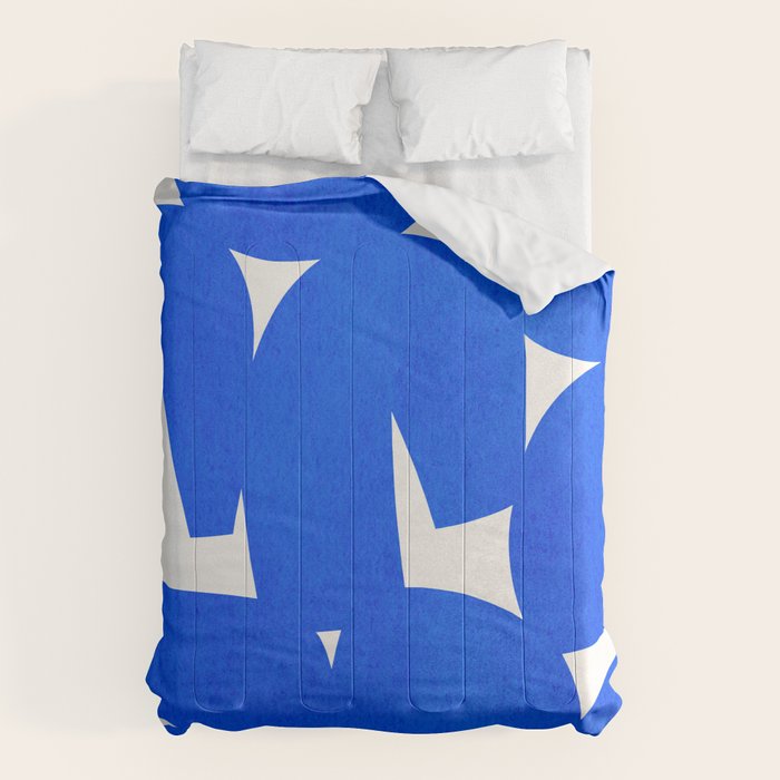 Blue abstract shapes N01 Comforter Gallery Image 1
