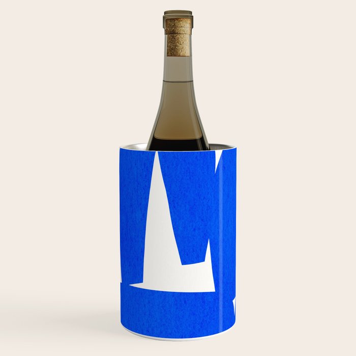 Blue abstract shapes N01 Wine Chiller Gallery Image 2