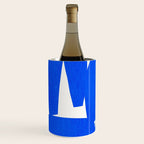 Blue abstract shapes N01 Wine Chiller Gallery Image 2