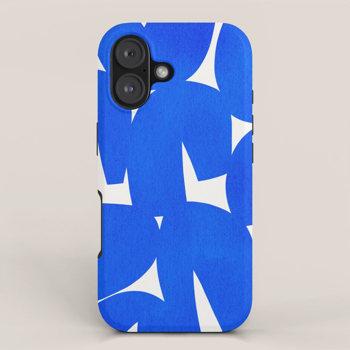 Blue abstract shapes N01 iPhone Case Gallery Image 1