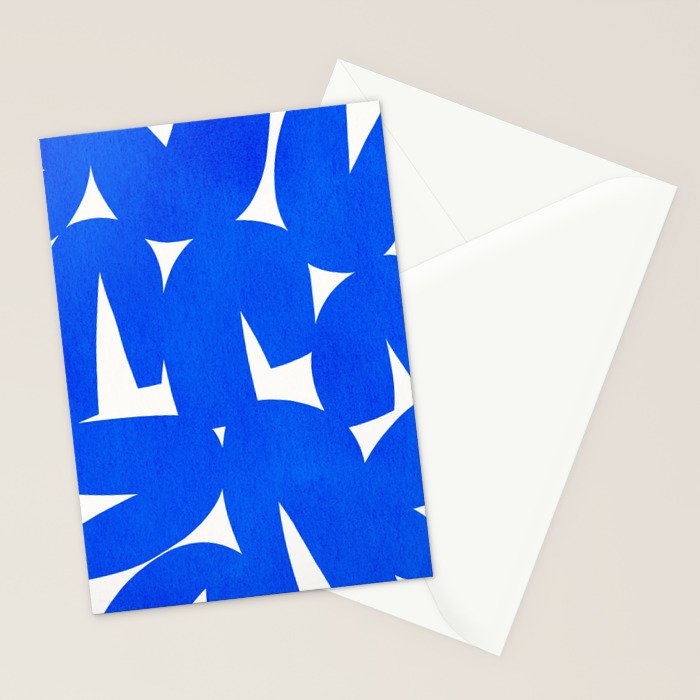 Blue abstract shapes N01 Stationery Card Gallery Image 2