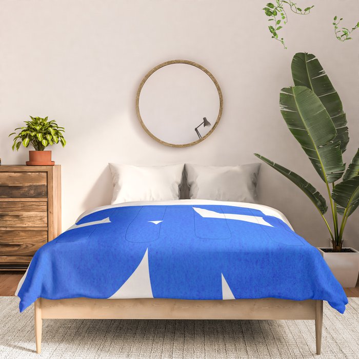 Blue abstract shapes N01 Comforter Gallery Image 3