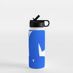 Blue abstract shapes N01 Water Bottle Gallery Image 1