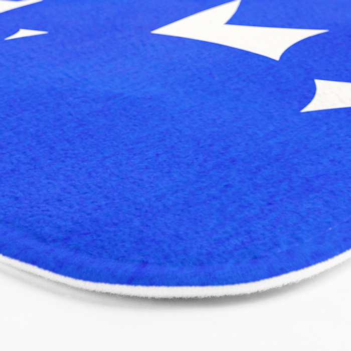 Blue abstract shapes N01 Bath Mat Gallery Image 3