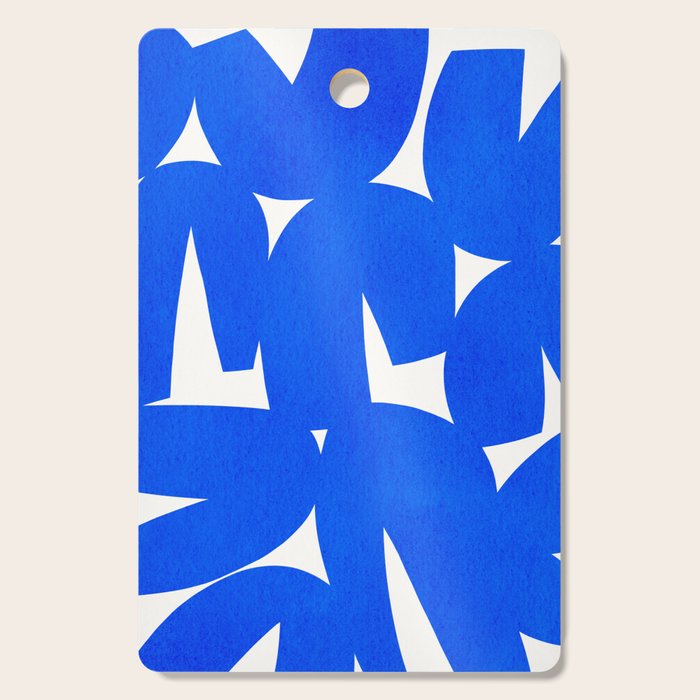 Blue abstract shapes N01 Cutting Board Gallery Image 1