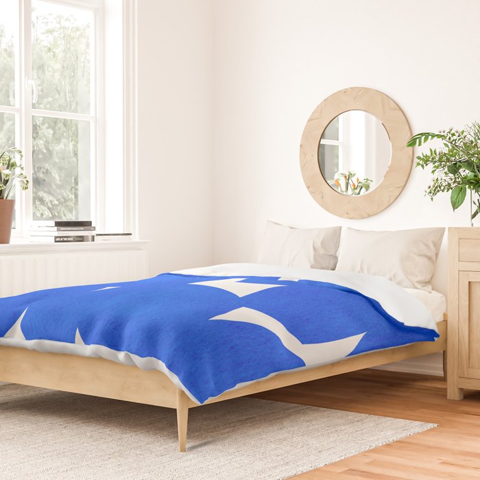 Blue abstract shapes N01 Duvet Cover Gallery Image 2