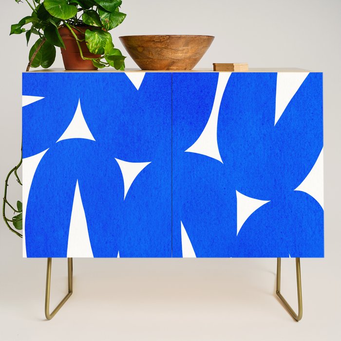Blue abstract shapes N01 Credenza Gallery Image 1
