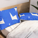 Blue abstract shapes N01 Pillow Sham Gallery Image 2