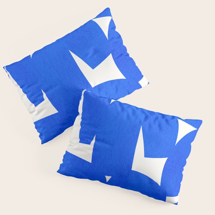 Blue abstract shapes N01 Pillow Sham Gallery Image 3