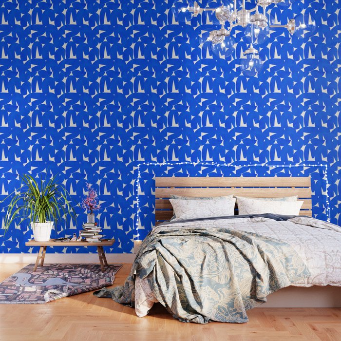 Blue abstract shapes N01 Wallpaper Gallery Image 3