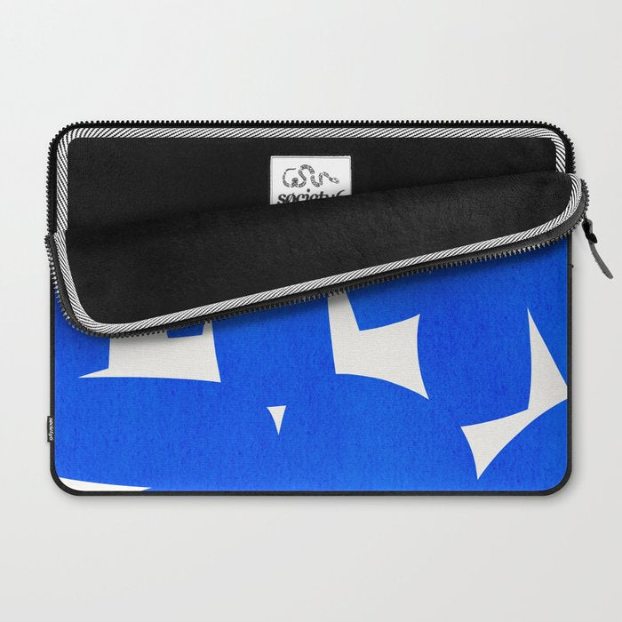 Blue abstract shapes N01 Laptop Sleeve Gallery Image 2
