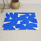 Blue abstract shapes N01 Rug Gallery Image 1