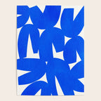 Blue abstract shapes N01 Poster Gallery Image 4