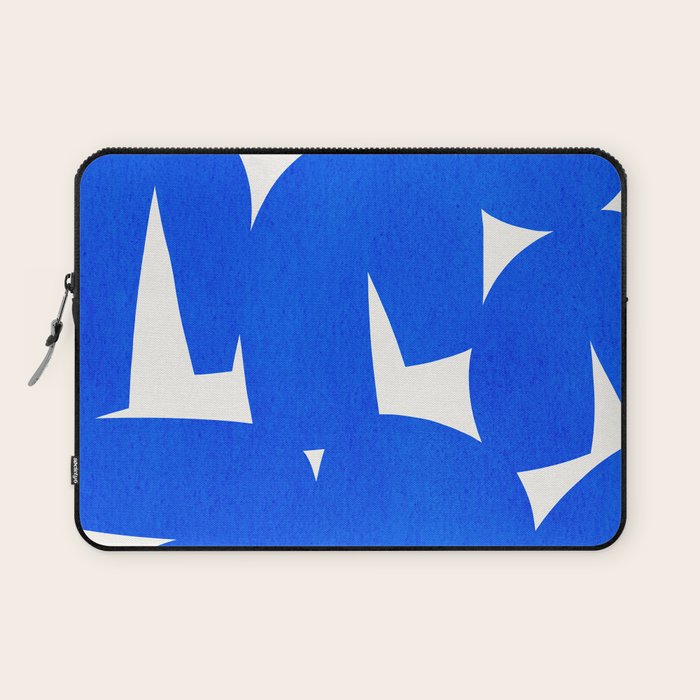 Blue abstract shapes N01 Laptop Sleeve Gallery Image 1