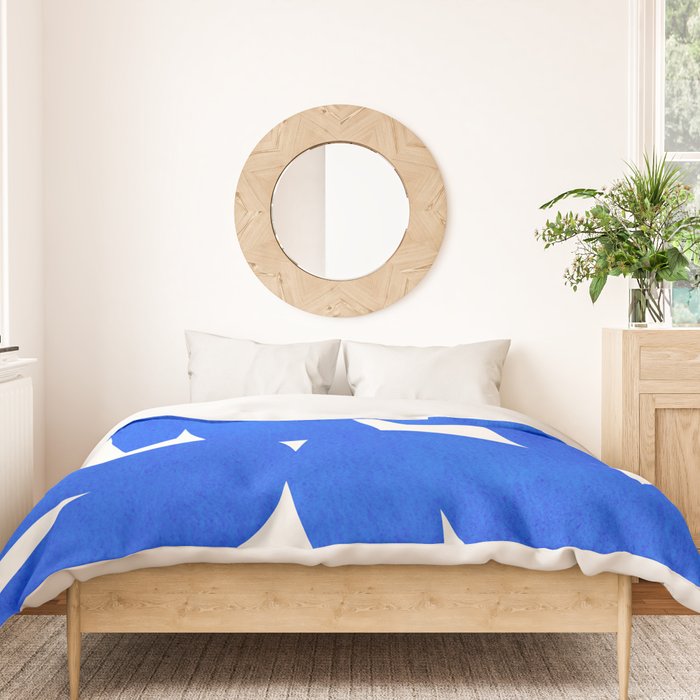 Blue abstract shapes N01 Duvet Cover Gallery Image 3