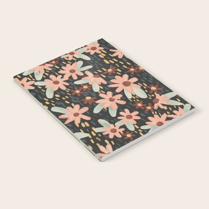 Kate Floral Dark Pattern Notebook Gallery Image 2