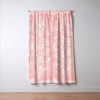 Mandala, Yoga Love, Coral, Wall Art Boho Window Curtain Gallery Image 3