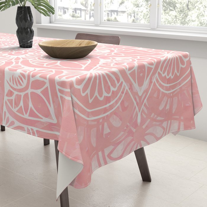 Mandala, Yoga Love, Coral, Wall Art Boho Tablecloth Gallery Image 3