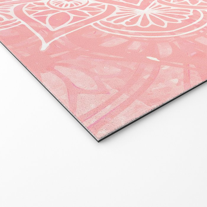 Mandala, Yoga Love, Coral, Wall Art Boho Welcome Mat Gallery Image 2