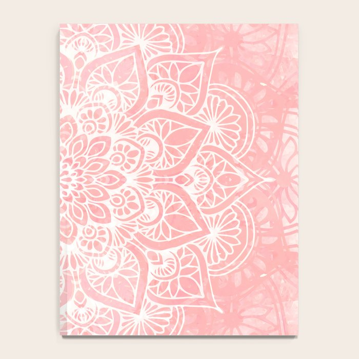 Mandala, Yoga Love, Coral, Wall Art Boho Notebook Gallery Image 4