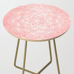 Mandala, Yoga Love, Coral, Wall Art Boho Side Table Gallery Image 2