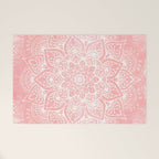 Mandala, Yoga Love, Coral, Wall Art Boho Welcome Mat Gallery Image 1