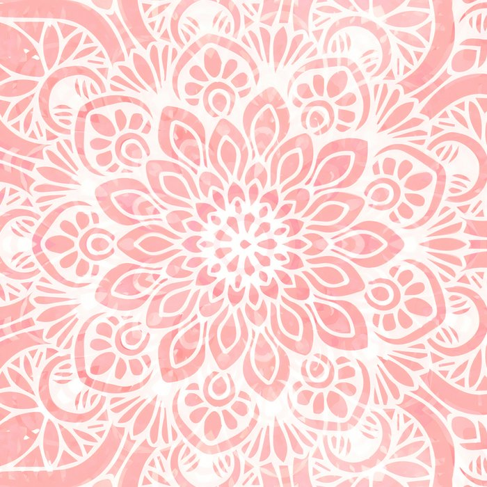 Mandala, Yoga Love, Coral, Wall Art Boho Coffee Mug Gallery Image 2