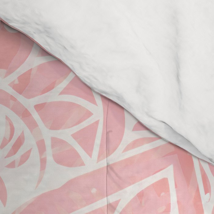 Mandala, Yoga Love, Coral, Wall Art Boho Comforter Gallery Image 4