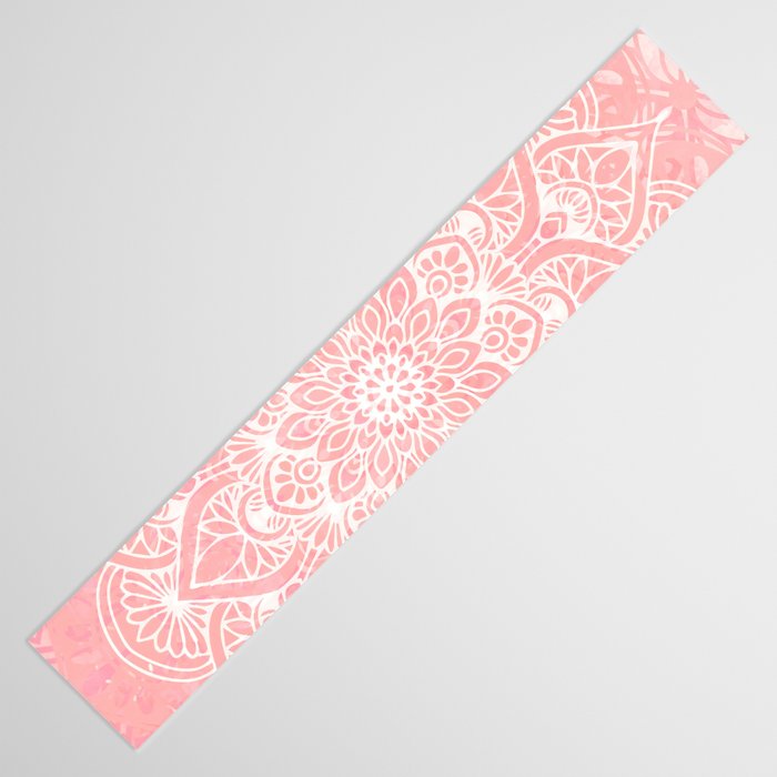 Mandala, Yoga Love, Coral, Wall Art Boho Table Runner Gallery Image 3