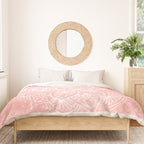 Mandala, Yoga Love, Coral, Wall Art Boho Duvet Cover Gallery Image 3