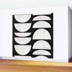 Mid-Century Modern Pattern No.8 - Black and White Wall Mural Gallery Image 2