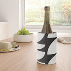 Mid-Century Modern Pattern No.8 - Black and White Wine Chiller Gallery Image 4