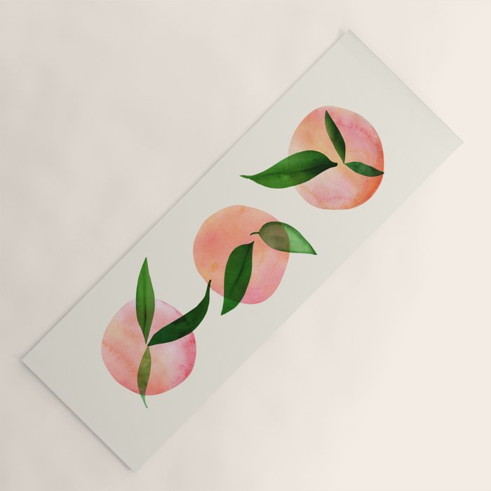 Abstract Watercolor Fruit Shapes Yoga Mat Gallery Image 1