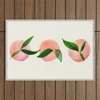 Abstract Watercolor Fruit Shapes Outdoor Rug Gallery Image 1