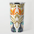 Tropical Toucans - Sepia Palette Travel Mug Gallery Image 1