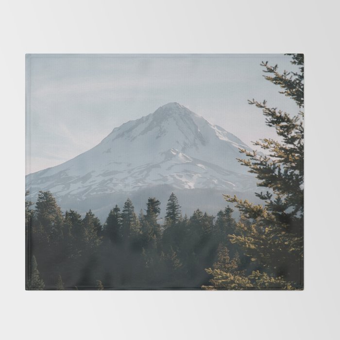 Mount Hood XIV Throw Blanket Gallery Image 2