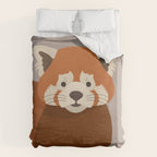 Whimsy Red Panda Duvet Cover Gallery Image 6