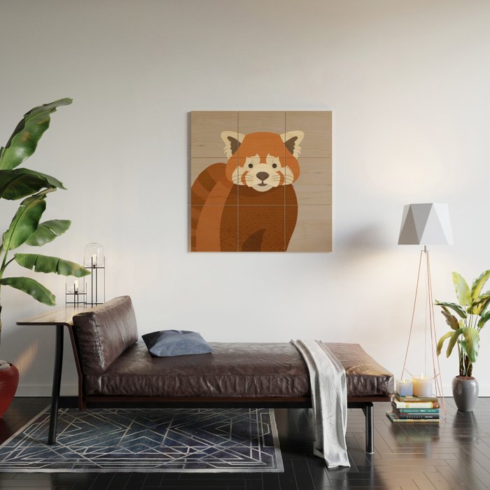 Whimsy Red Panda Wood Wall Art Gallery Image 2