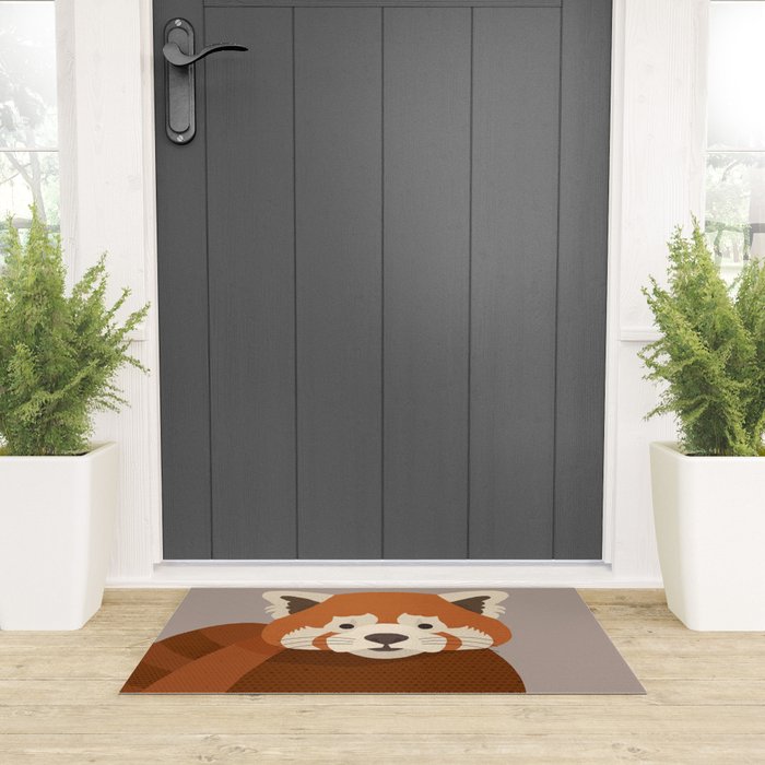 Whimsy Red Panda Welcome Mat Gallery Image 3