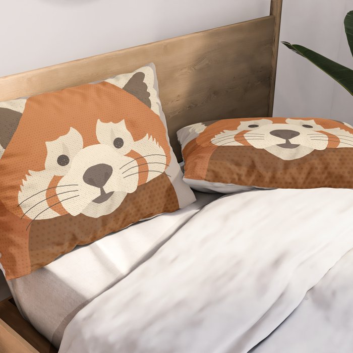 Whimsy Red Panda Pillow Sham Gallery Image 2