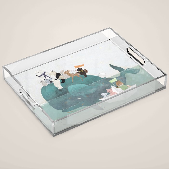 little little whale Acrylic Tray Gallery Image 1