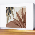 Abstract Art Tropical Leaves 4 Mocha Mousse Wall Mural Gallery Image 2