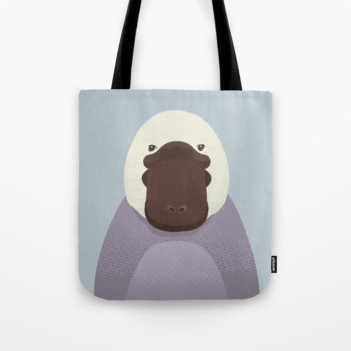 Whimsy Platypus, Animal Portrait Tote Bag Gallery Image 1