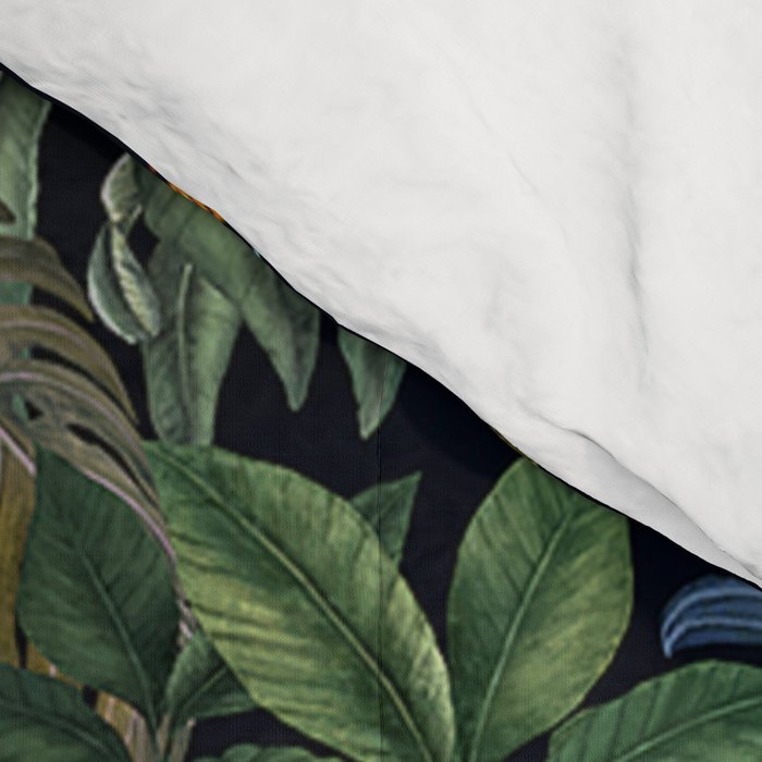 Moody tropical Jungle_deep blue & green tones Comforter Gallery Image 4