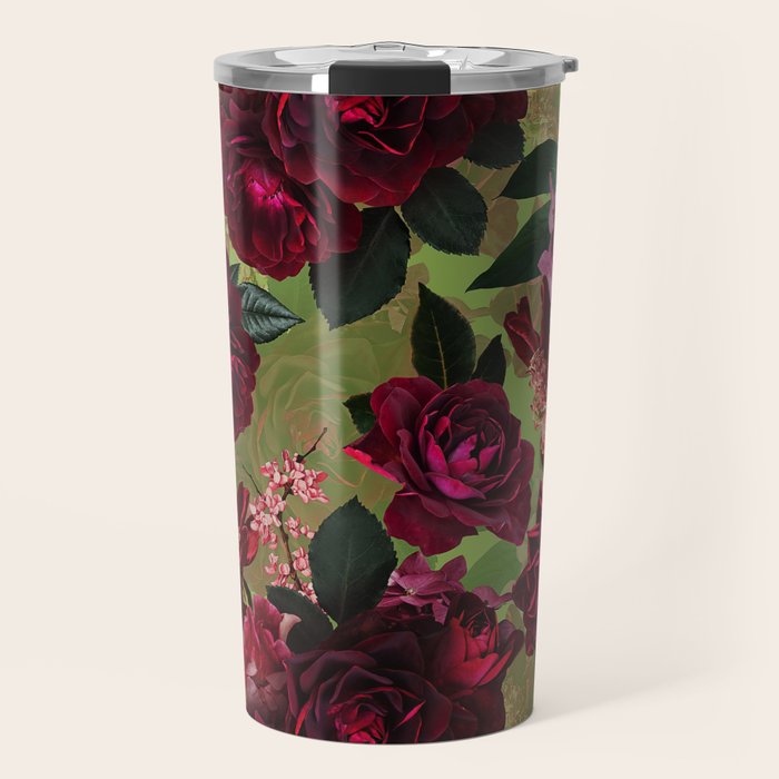 Vintage & Shabby Chic - Botanical Roses Summer Garden   Travel Mug Gallery Image 1