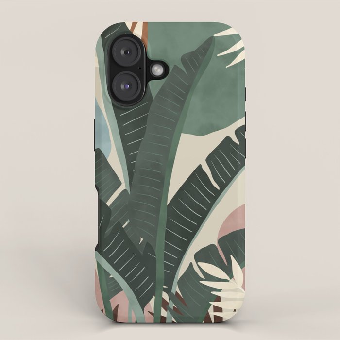 Modern jungle shapes iPhone Case Gallery Image 1